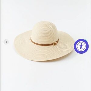 Melissa Odabash Wide Brim Hat with Leather Band